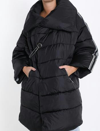 Daunenjacke mit Taschen - Schwarz