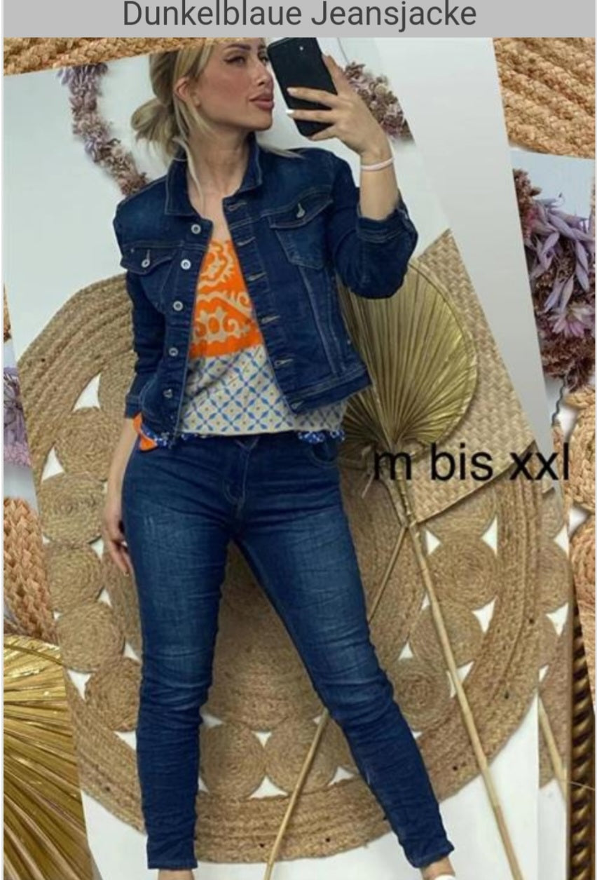 Dunkelblaue Jeansjacke, F/S 2022