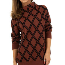 Laden Sie das Bild in den Galerie-Viewer, Damen Pullover Gr. One Size - brown, H/W
