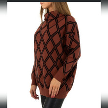 Laden Sie das Bild in den Galerie-Viewer, Damen Pullover Gr. One Size - brown, H/W
