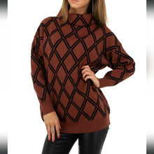 Laden Sie das Bild in den Galerie-Viewer, Damen Pullover Gr. One Size - brown, H/W
